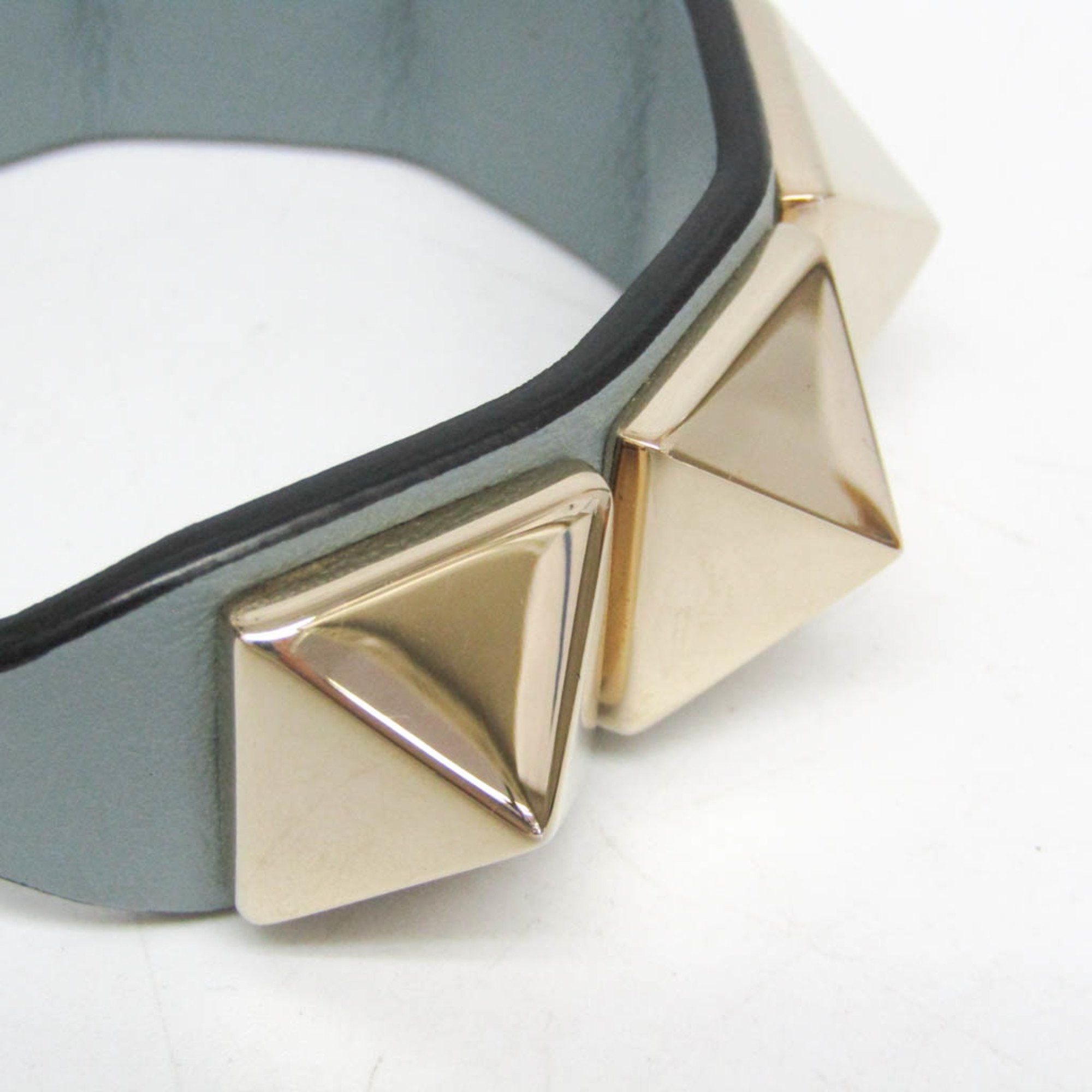 Valentino Valentino Studs Leather,Metal Charm Bracelet Blue Size ONE SIZE - 3 Thumbnail