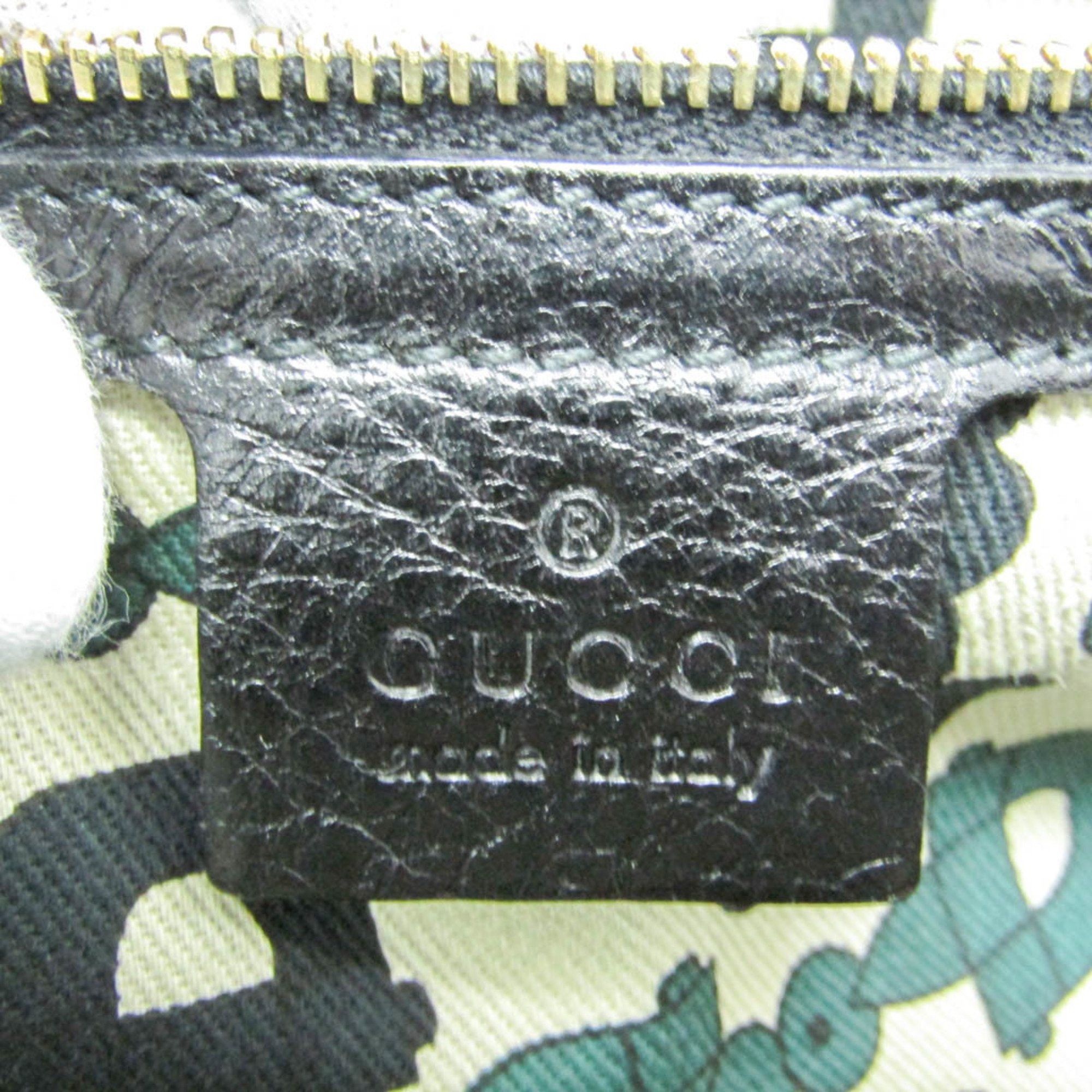 Gucci Gucci Guccissima 185566 Women's Leather Tote Bag Black Size ONE SIZE - 12 Thumbnail