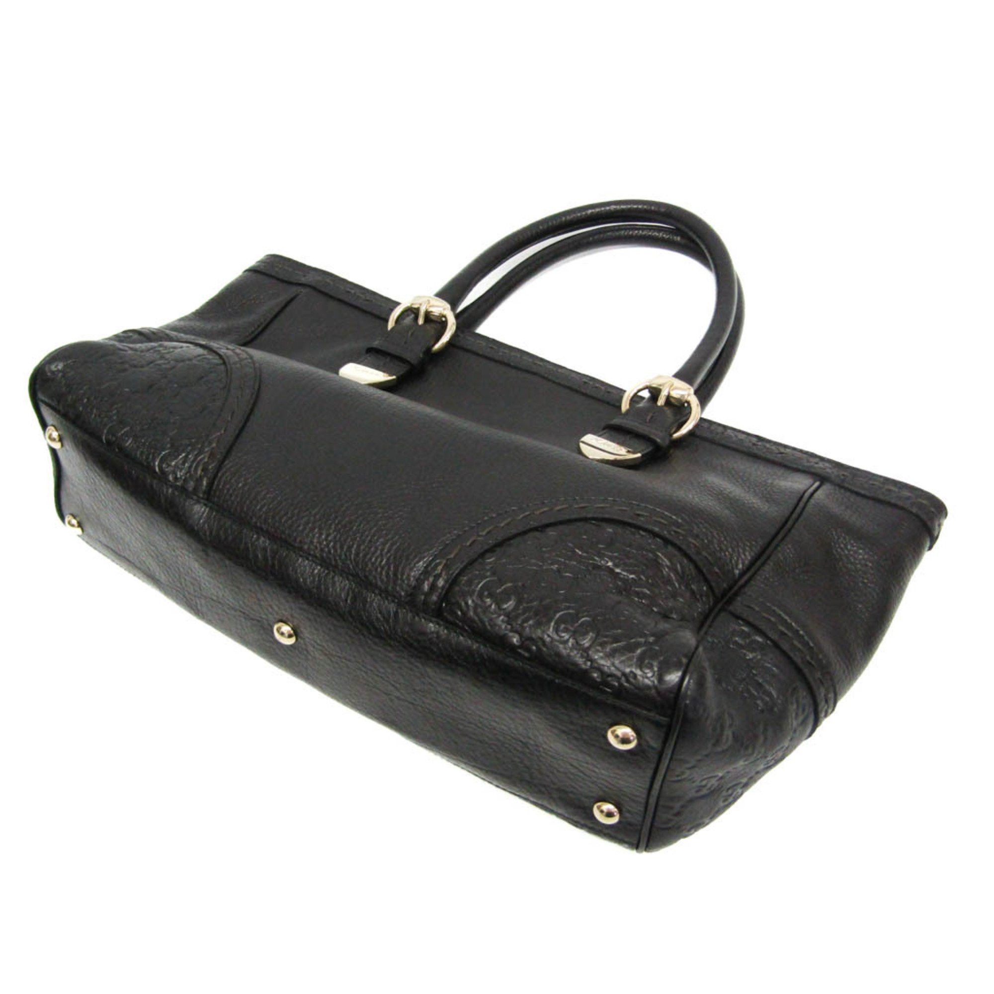 Gucci Gucci Guccissima 185566 Women's Leather Tote Bag Black Size ONE SIZE - 2 Thumbnail