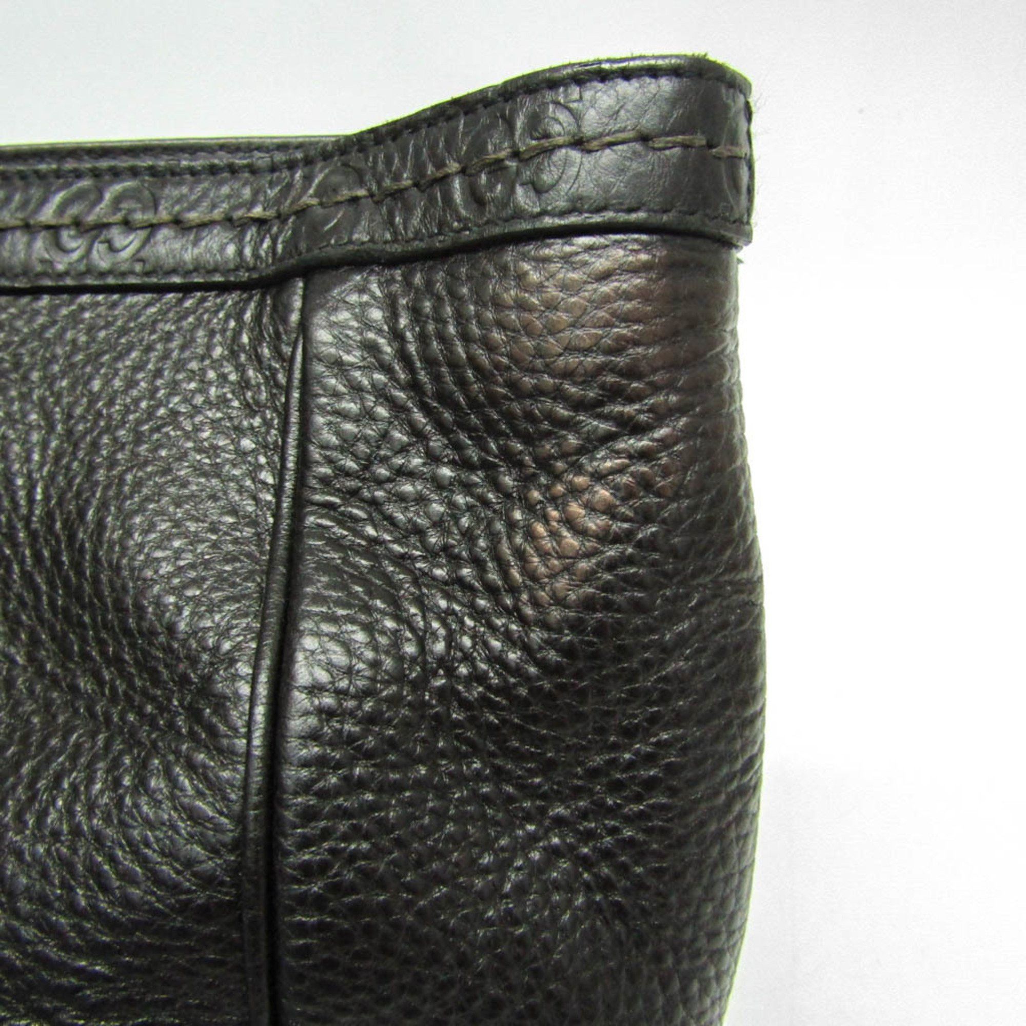 Gucci Gucci Guccissima 185566 Women's Leather Tote Bag Black Size ONE SIZE - 4 Thumbnail