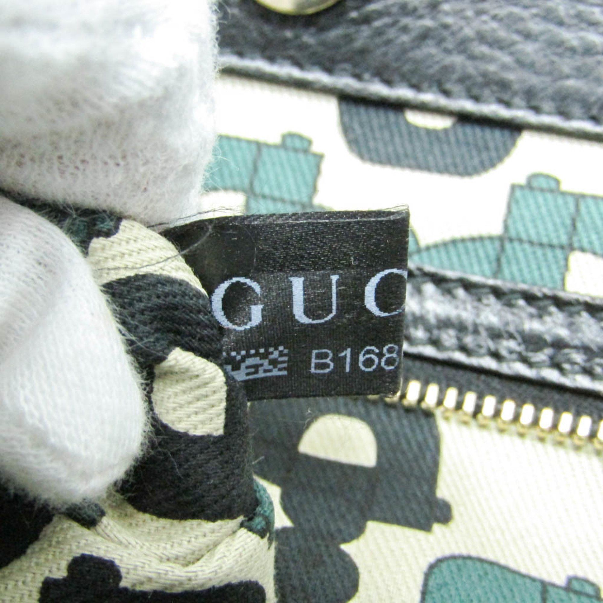 Gucci Gucci Guccissima 185566 Women's Leather Tote Bag Black Size ONE SIZE - 14 Thumbnail