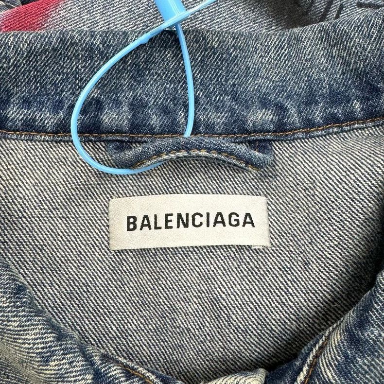 Balenciaga Limited Edition Graffiti Denim Jacket Size US M / EU 48-50 / 2 - 3 Thumbnail
