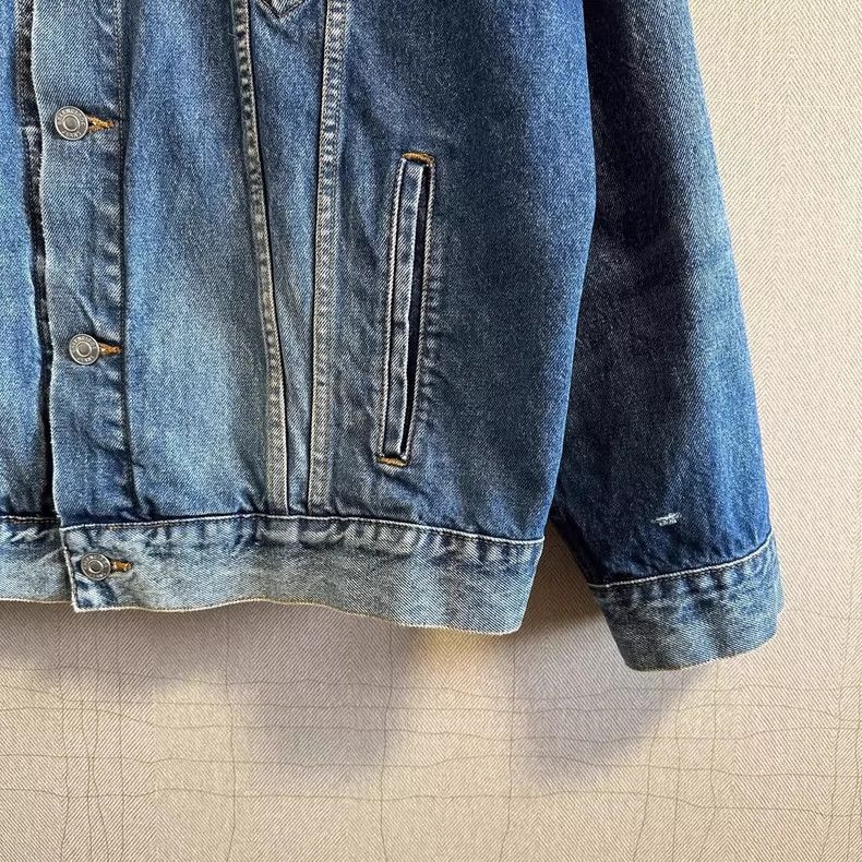 Balenciaga Balenciaga Blue Denim Jacket with Logo Size US M / EU 48-50 / 2 - 5 Thumbnail