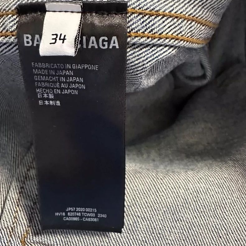 Balenciaga Balenciaga Blue Denim Jacket with Logo Size US M / EU 48-50 / 2 - 7 Thumbnail