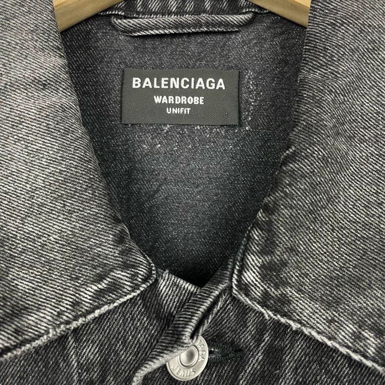 Balenciaga Balenciaga SS21 Denim Jacket with Print Size US XS / EU 42 / 0 - 4 Thumbnail