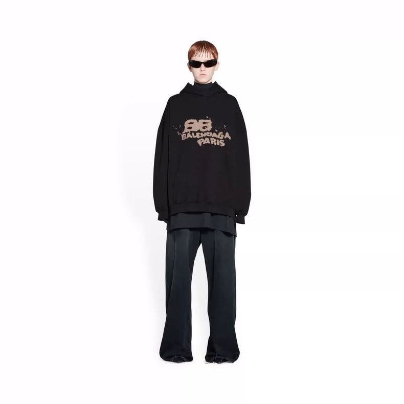 Balenciaga Balenciaga Hand-Painted Graffiti Hoodie Size US S / EU 44-46 / 1 - 8 Thumbnail