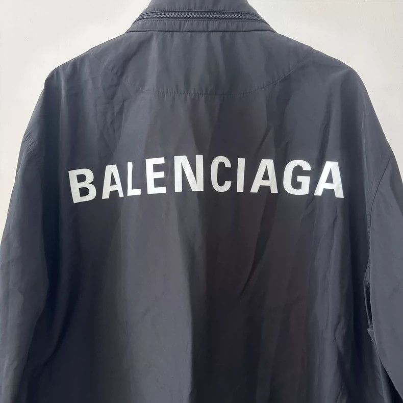 Balenciaga Balenciaga Logo Print Coach Jacket Size US S / EU 44-46 / 1 - 3 Thumbnail