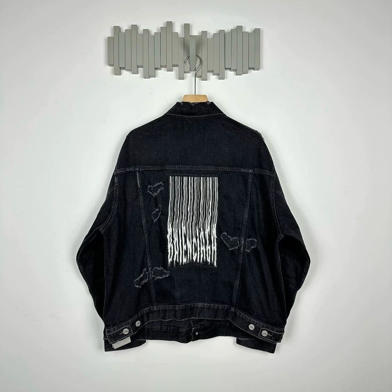 Balenciaga Balenciaga Embroidered Logo Denim Jacket Size US XS / EU 42 / 0 - 2 Thumbnail