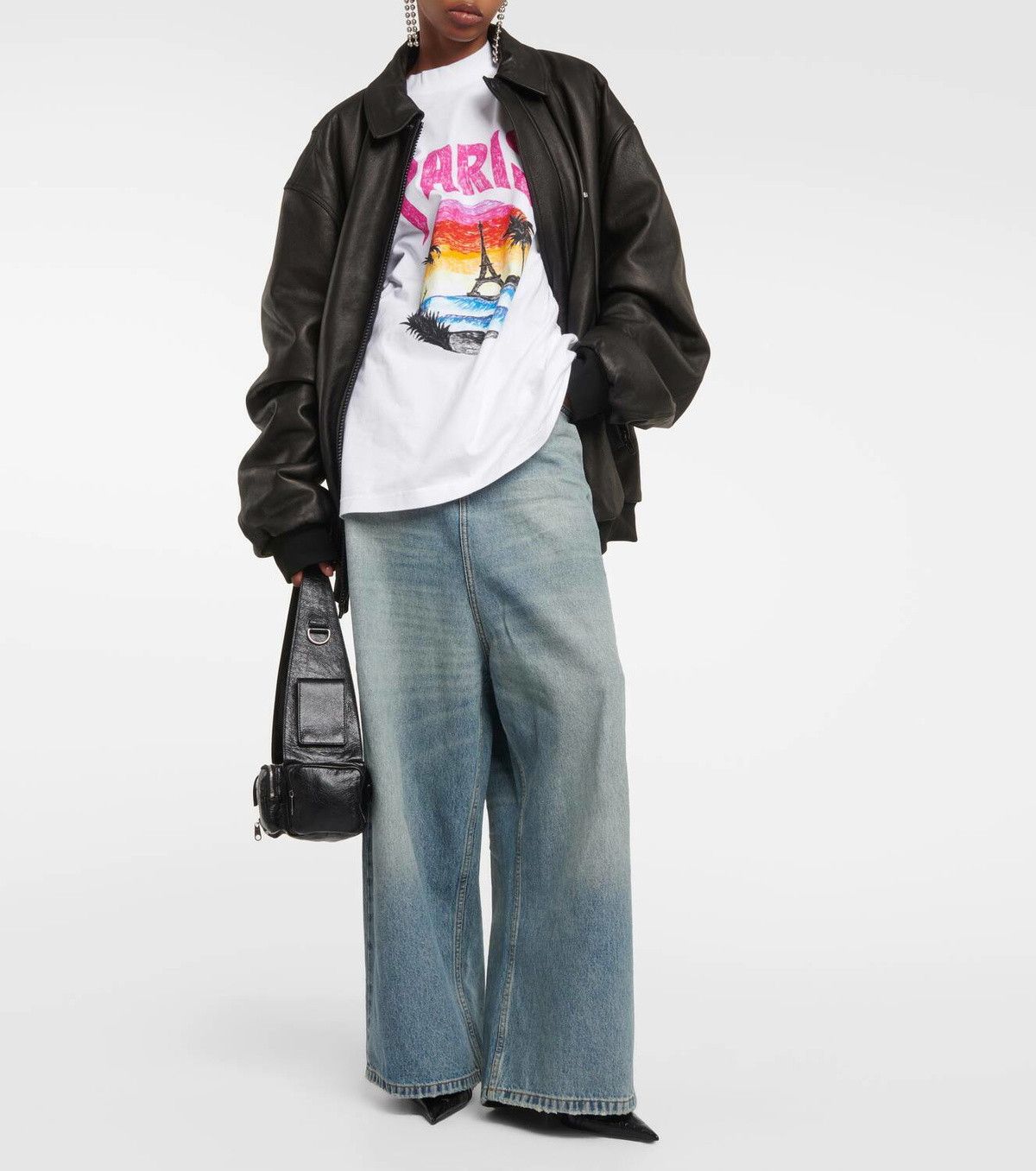 Balenciaga Paris Tropical T-Shirt in White Size US XS / EU 42 / 0 - 4 Thumbnail