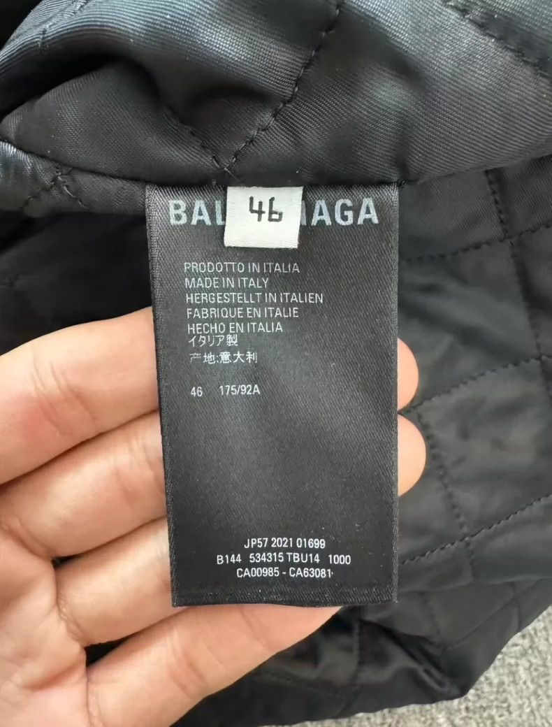 Balenciaga Balenciaga Thick Black Embroidered Cotton Jacket Size US L / EU 52-54 / 3 - 4 Thumbnail