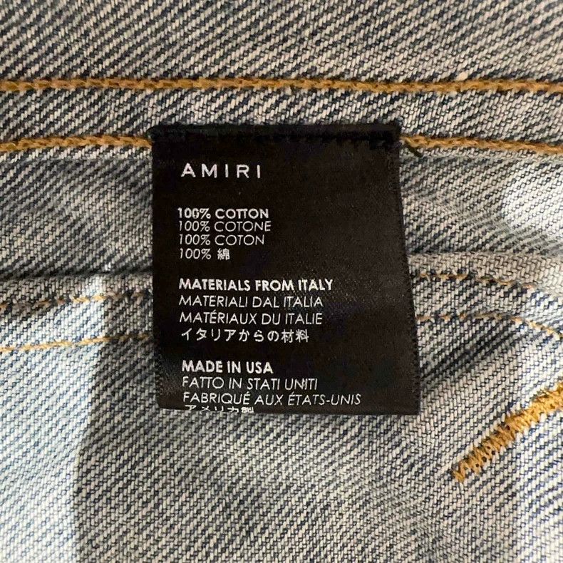 Amiri Amiri Men's Paisley Denim Jacket Size US S / EU 44-46 / 1 - 4 Thumbnail