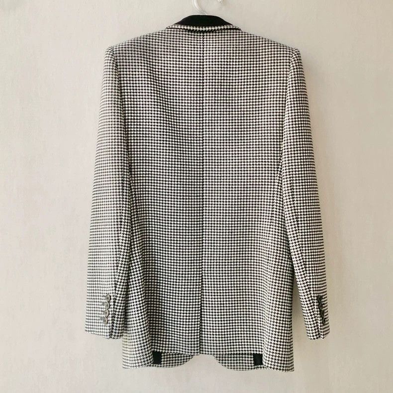 Yves Saint Laurent Saint Laurent Houndstooth Suit Jacket Size US XS / EU 42 / 0 - 2 Thumbnail