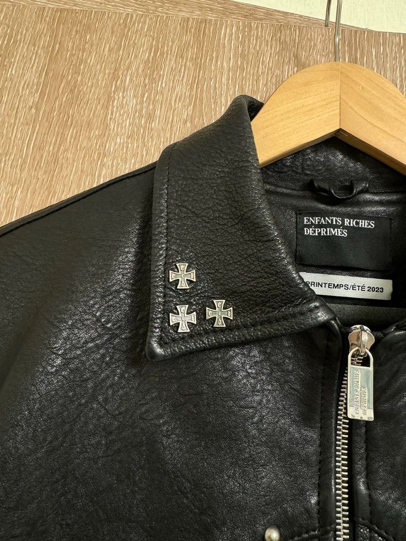 Enfants Riches Deprimes Black Leather Jacket with Silver Studs Size US M / EU 48-50 / 2 - 5 Thumbnail
