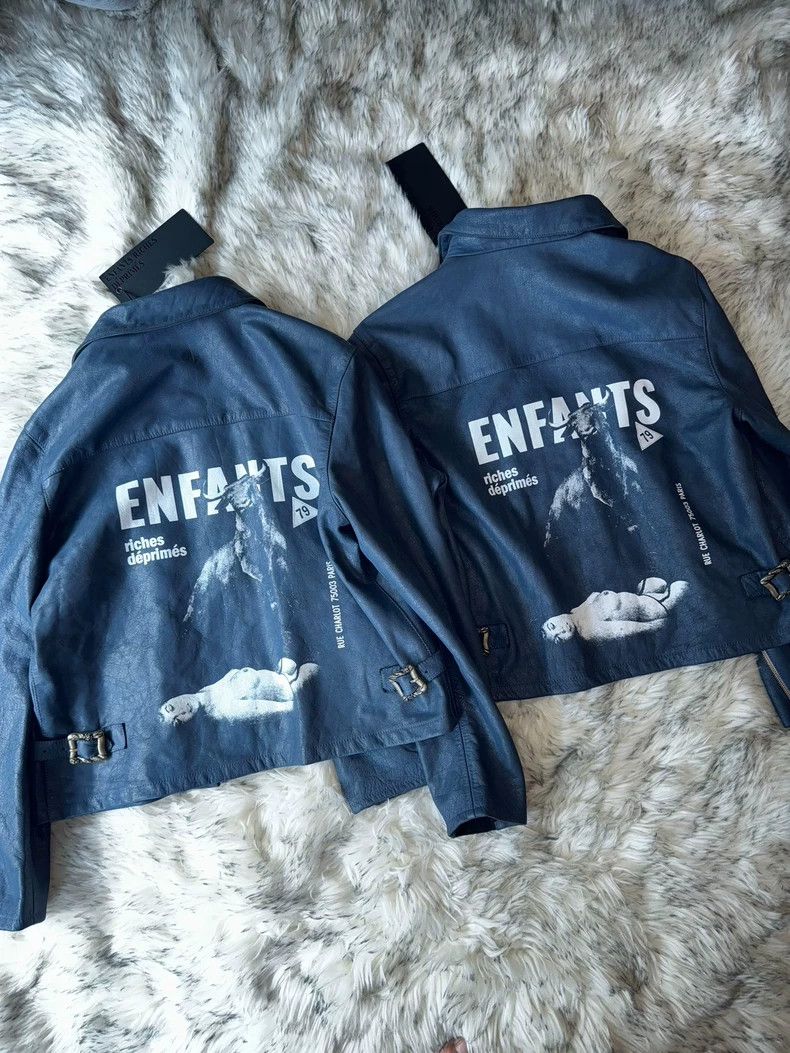 Enfants Riches Deprimes Blue Bull Leather Jacket for Men Size US L / EU 52-54 / 3 - 8 Thumbnail