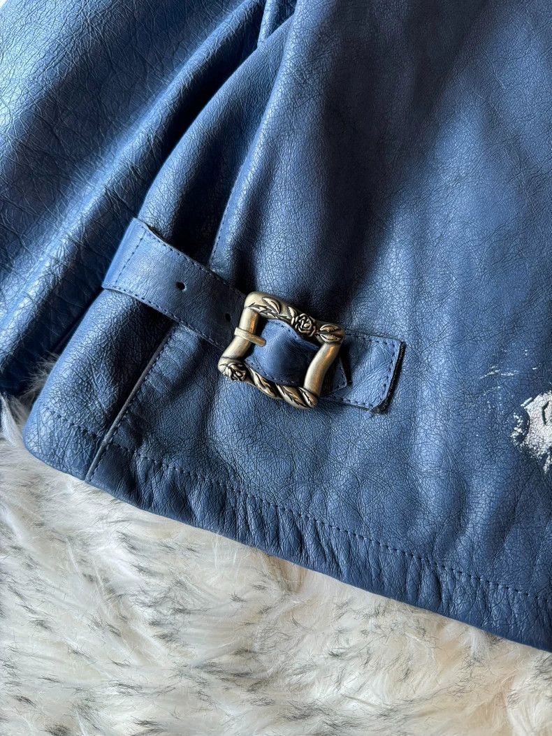 Enfants Riches Deprimes Blue Bull Leather Jacket for Men Size US L / EU 52-54 / 3 - 3 Thumbnail