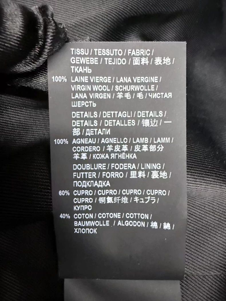Yves Saint Laurent Black Wool Double-Breasted Coat with Leather Collar Size US XL / EU 56 / 4 - 6 Thumbnail