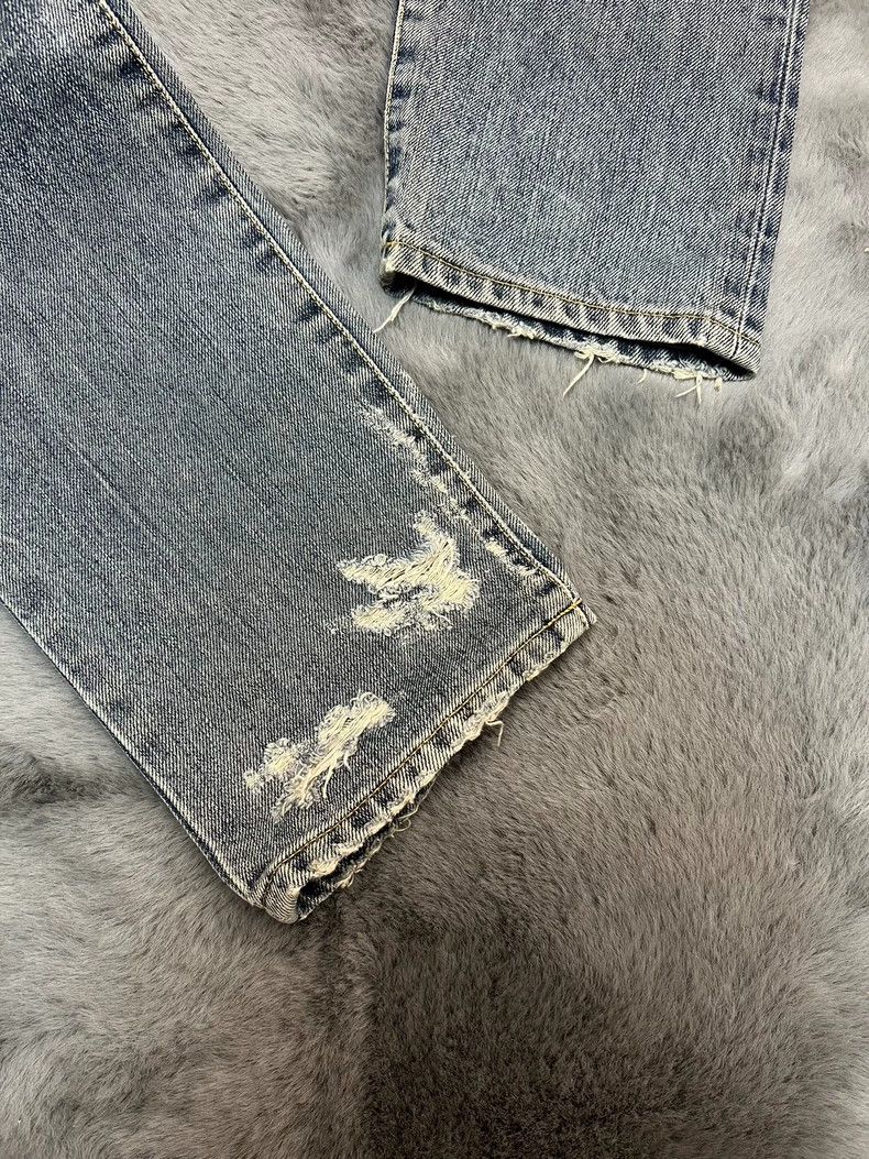 Saint Laurent Paris Saint Laurent Distressed Blue Denim Pants Size US 31 - 7 Thumbnail