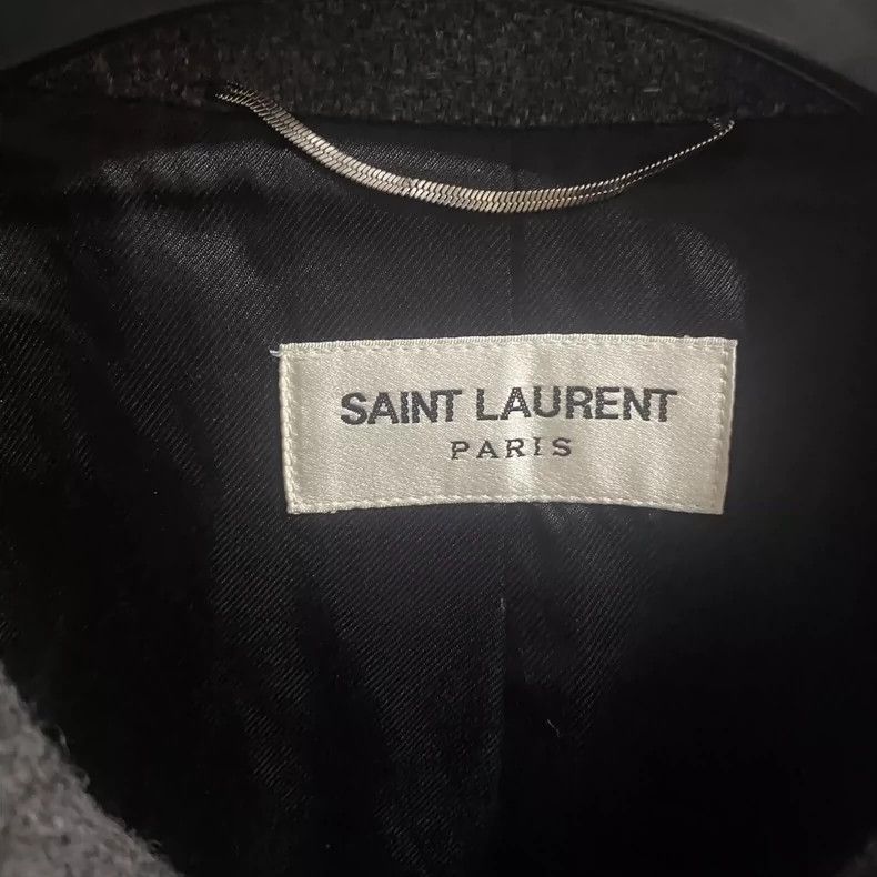 Yves Saint Laurent Saint Laurent Gray Baseball Jacket with Zebra Stripes Size US XL / EU 56 / 4 - 3 Thumbnail