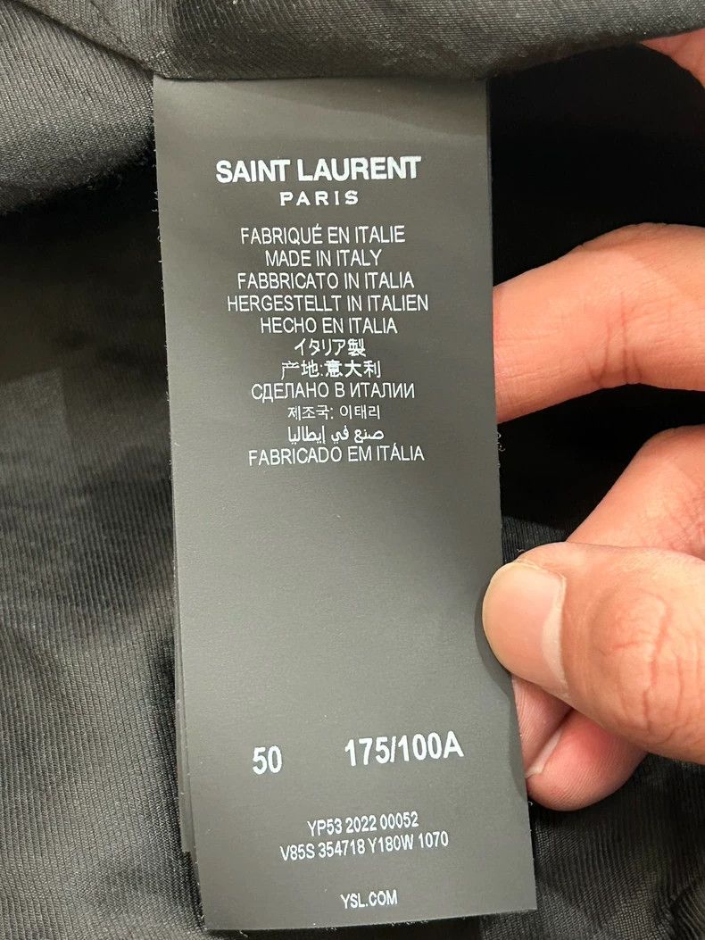 Saint Laurent Paris Saint Laurent Black and White Baseball Jacket Size US XL / EU 56 / 4 - 4 Thumbnail