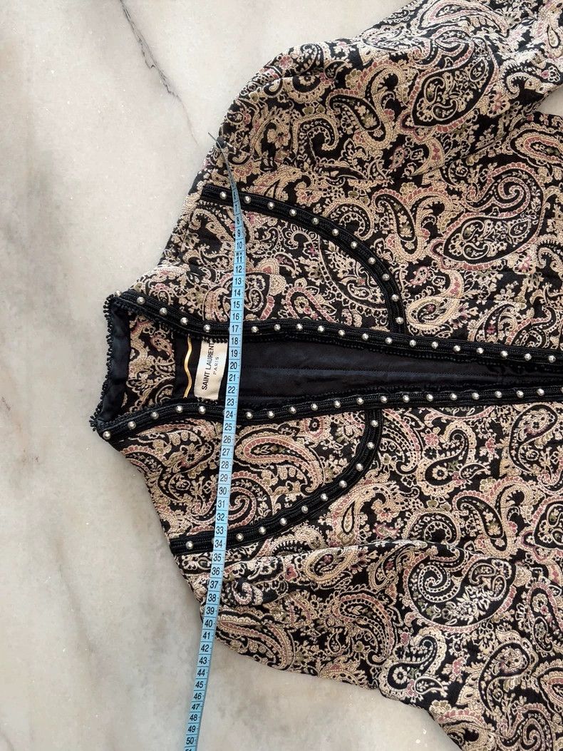 Saint Laurent Paris Saint Laurent Short Coat with Paisley Design Size US M / EU 48-50 / 2 - 4 Thumbnail