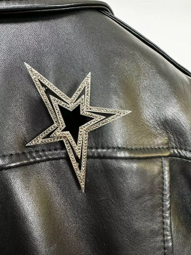 Saint Laurent Paris Saint Laurent Leather Biker Jacket in Black Size US S / EU 44-46 / 1 - 7 Thumbnail