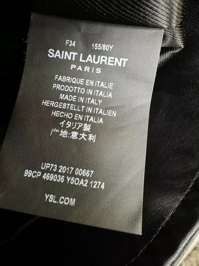 Saint Laurent Paris Saint Laurent Leather Biker Jacket in Black Size US S / EU 44-46 / 1 - 4 Thumbnail