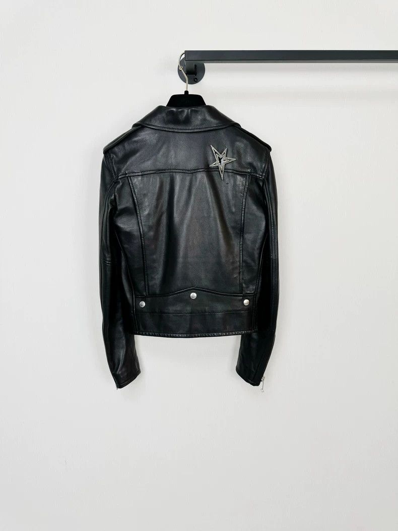 Saint Laurent Paris Saint Laurent Black Leather Biker Jacket Size US XS / EU 42 / 0 - 6 Thumbnail