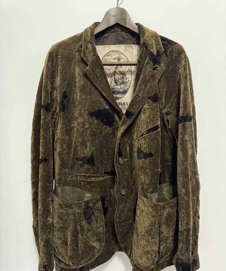 Ziggy Chen Green Velvet Suit by Ziggy Chen Size US XL / EU 56 / 4 - 4 Thumbnail