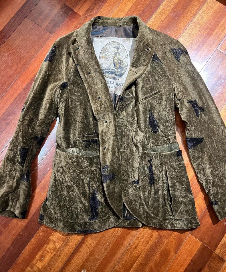 Ziggy Chen Green Velvet Suit by Ziggy Chen Size US XL / EU 56 / 4 - 2 Thumbnail
