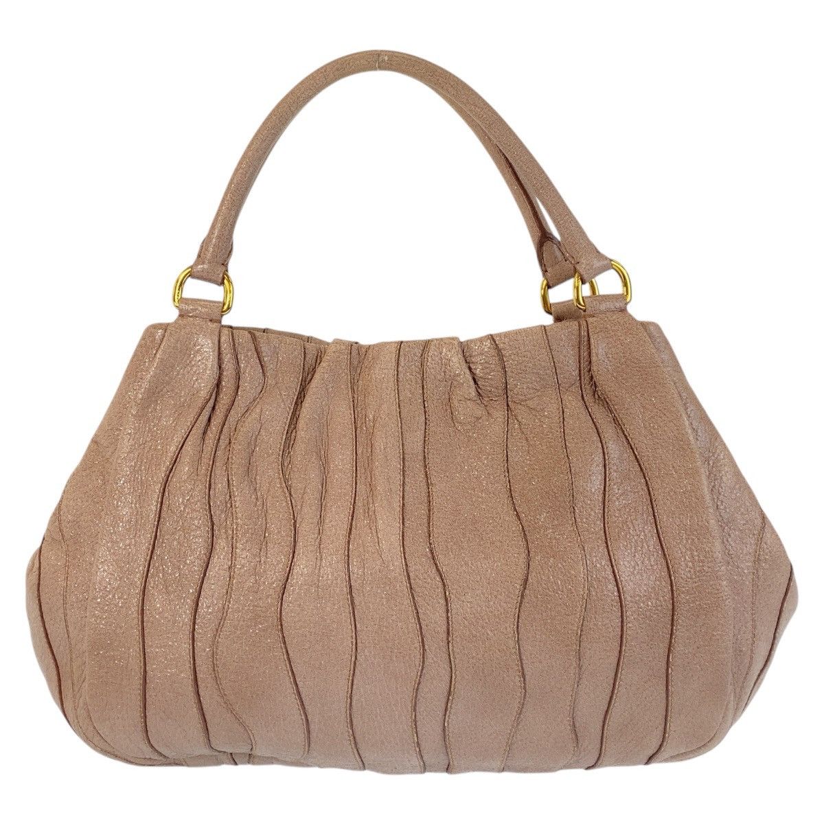 バッグ PRADA Leather Shoulder Bag 2way Prada Brushed Leather 2 way shoulder bag – Bag Babes