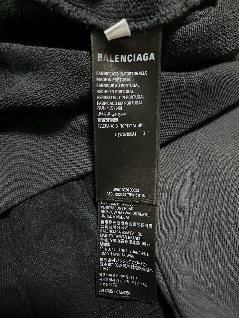 Balenciaga Balenciaga Logo Hoodie in Black Color Size US L / EU 52-54 / 3 - 4 Thumbnail