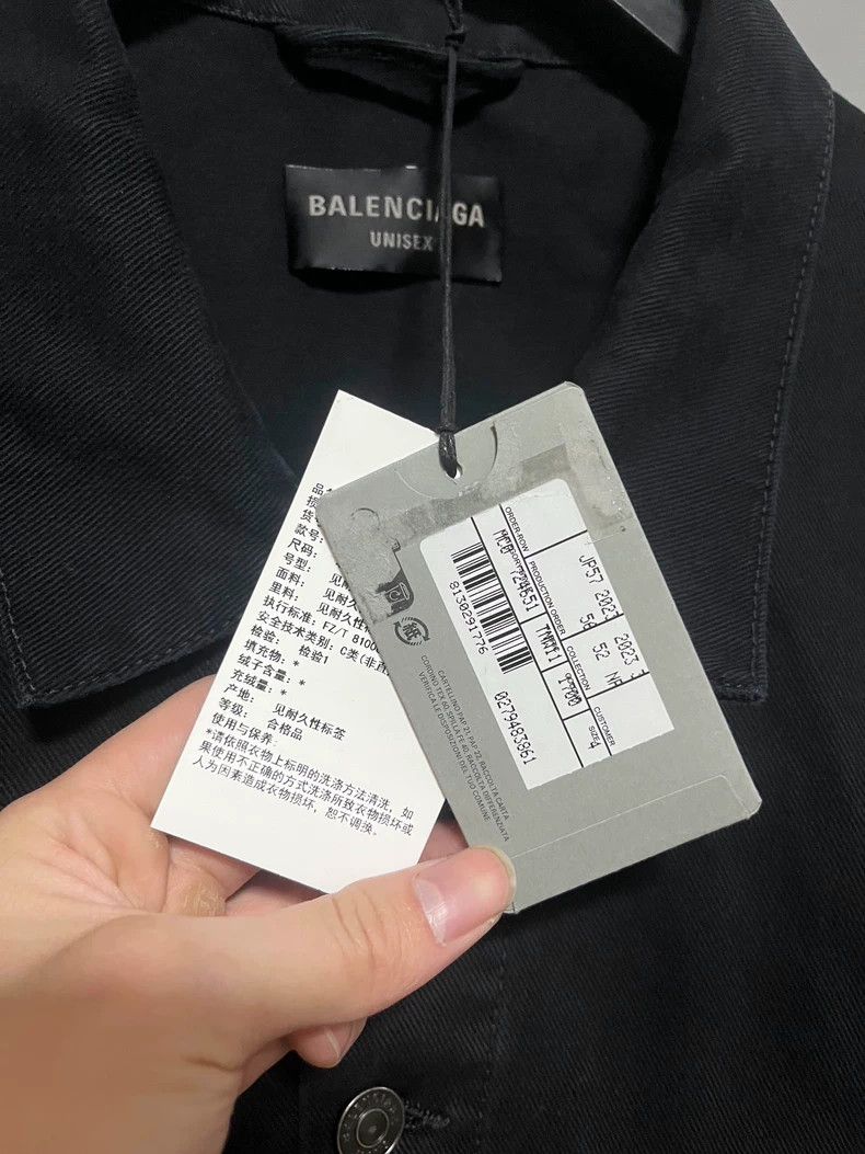 Balenciaga Balenciaga Tape Denim Jacket in Black Size US M / EU 48-50 / 2 - 5 Thumbnail
