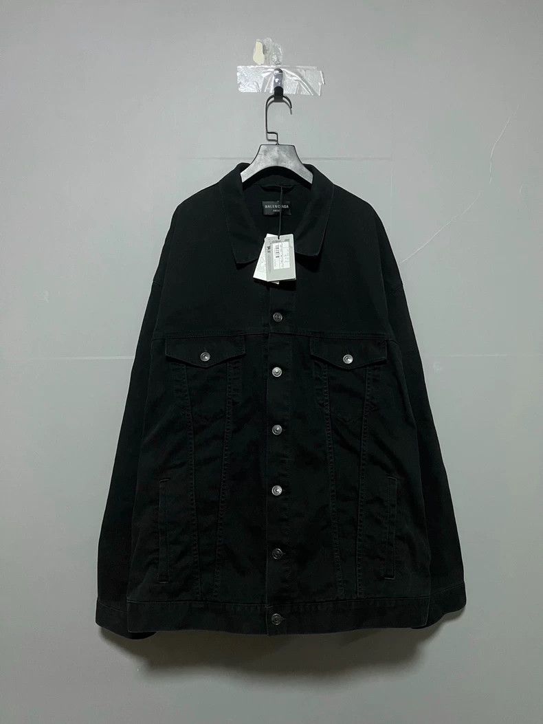 Balenciaga Balenciaga Tape Denim Jacket in Black Size US M / EU 48-50 / 2 - 2 Thumbnail