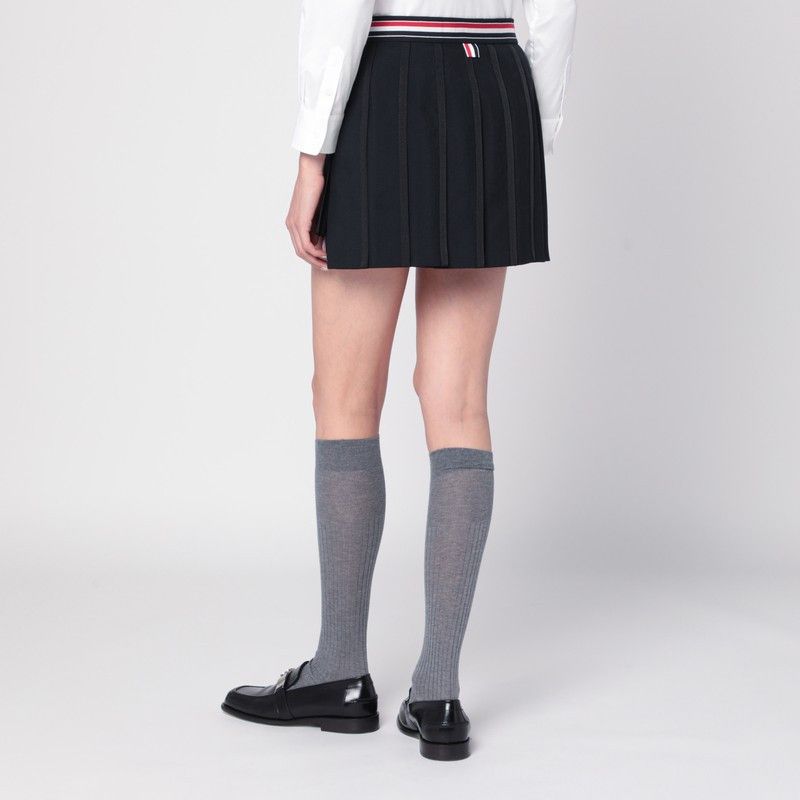 Thom Browne Thom Browne Black Ruffled Mini Skirt In Wool Blend Size 27" / US 4 / IT 40 - 2 Thumbnail