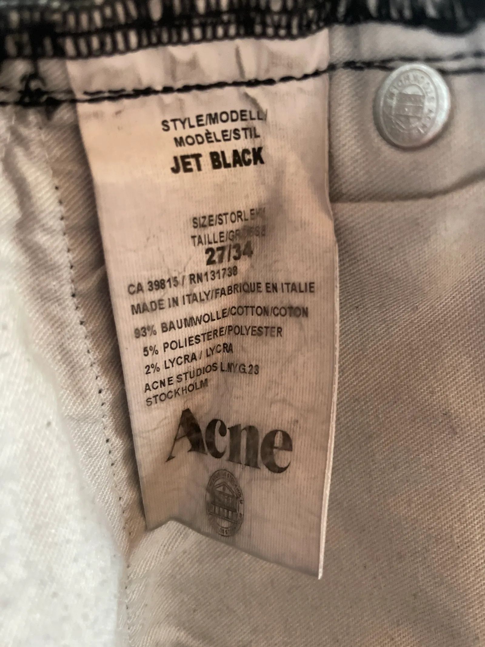 Acne Studios Acne Studios Jet black Jeans Size 27" / US 4 / IT 40 - 3 Thumbnail