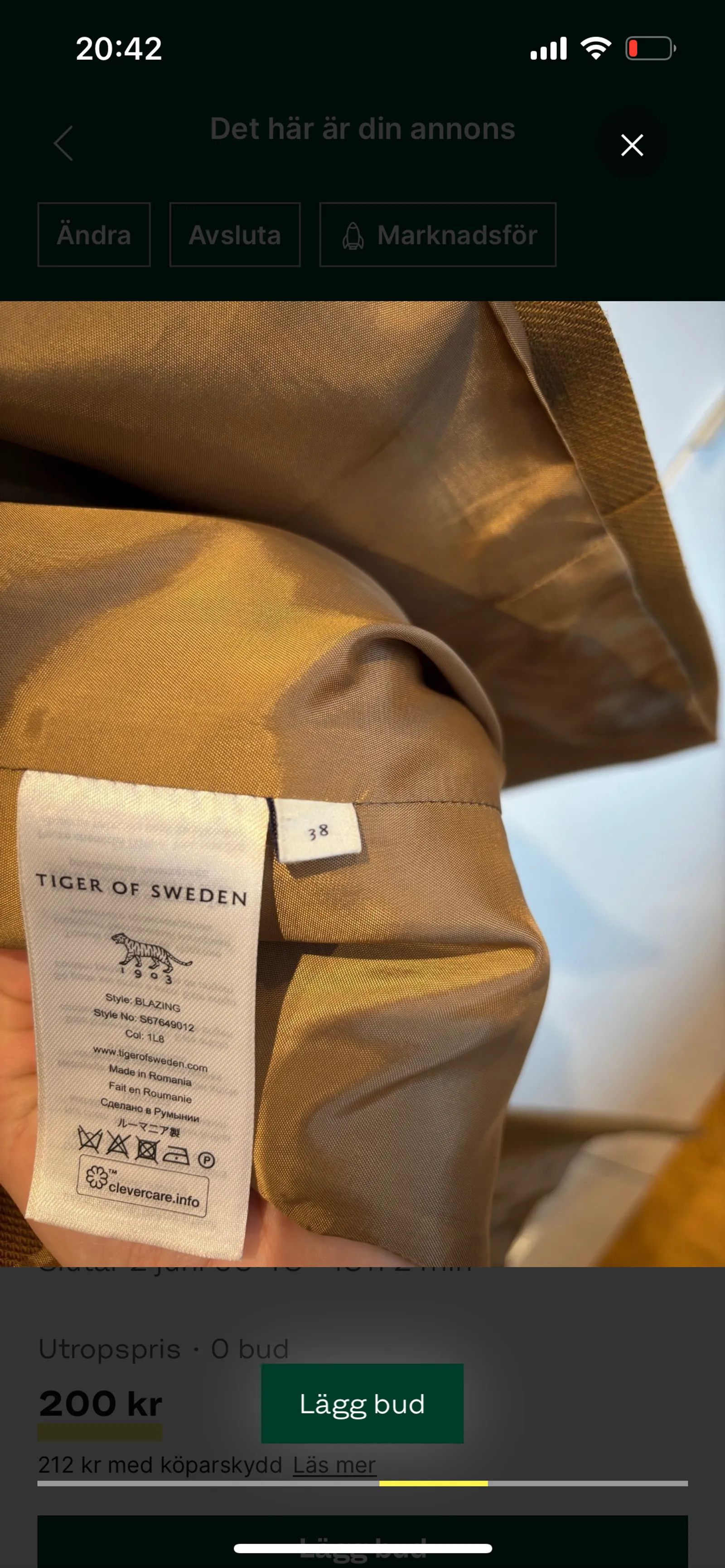 Tiger of Sweden Tiger of Sweden Blazing Blazer Size S / US 4 / IT 40 - 3 Thumbnail