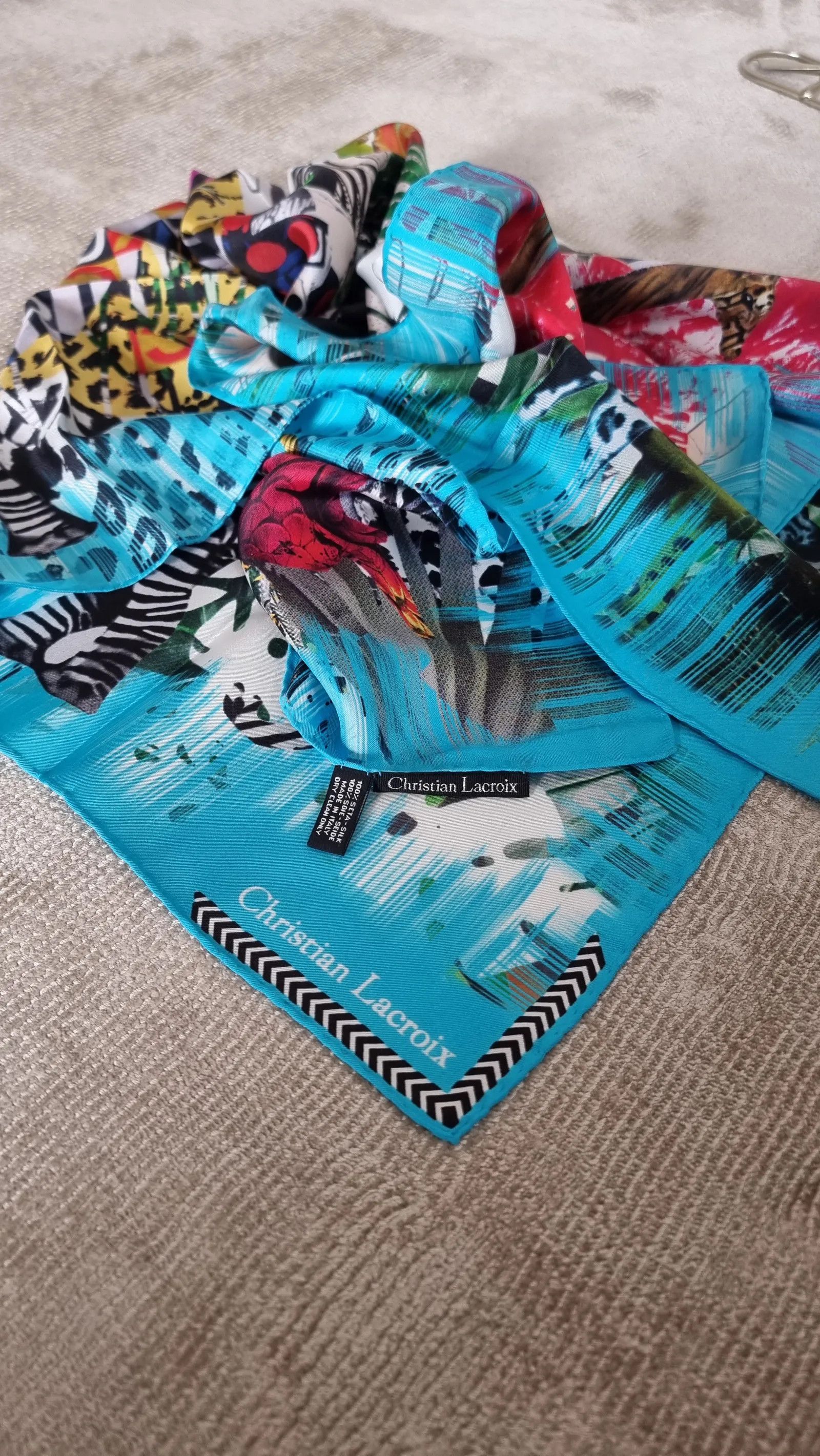 Designer DESIGNER CHRISTIAN LACROIX SIDEN SJAL Scarf Size ONE SIZE - 2 Thumbnail