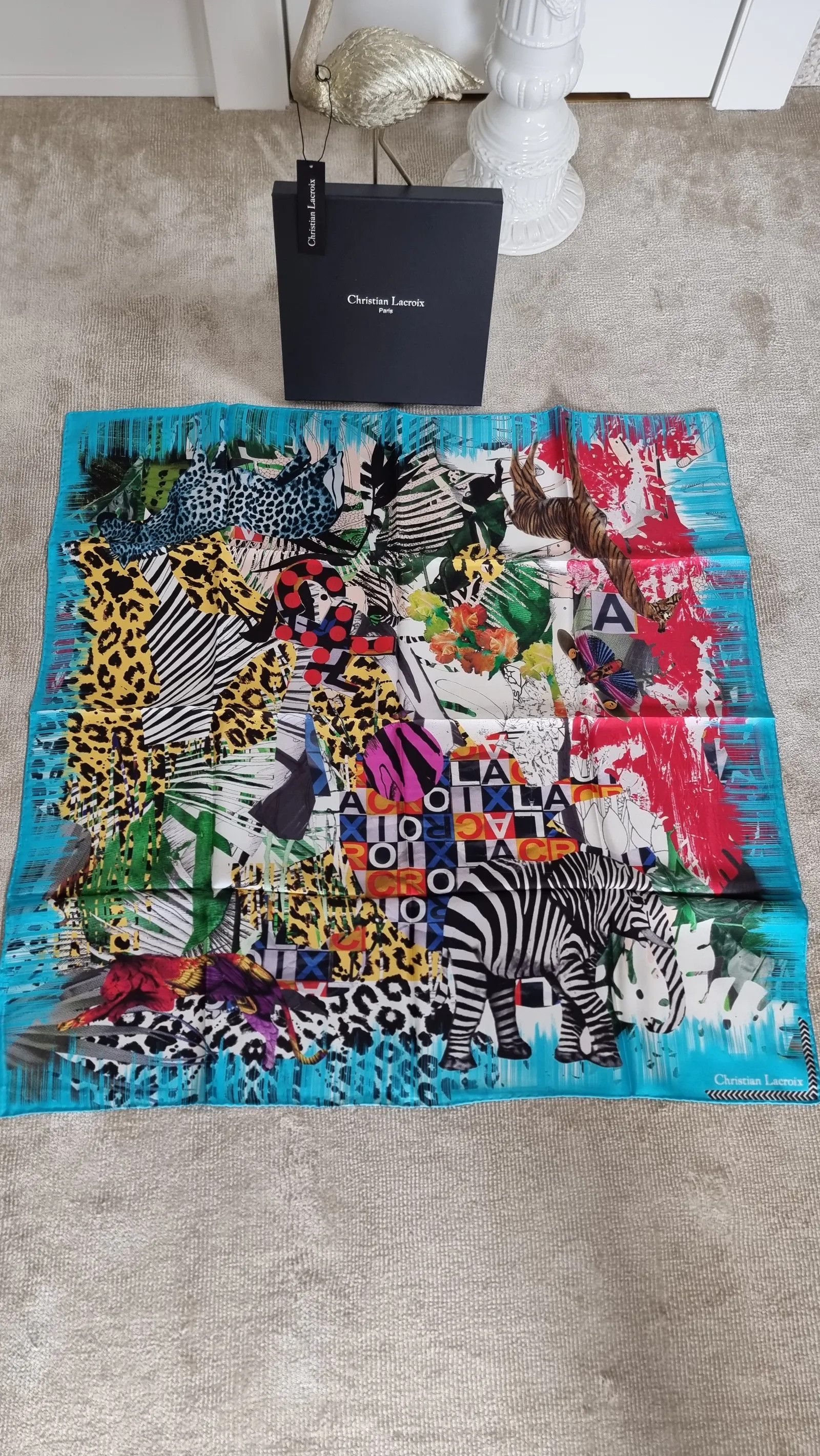 Designer DESIGNER CHRISTIAN LACROIX SIDEN SJAL Scarf Size ONE SIZE - 3 Thumbnail