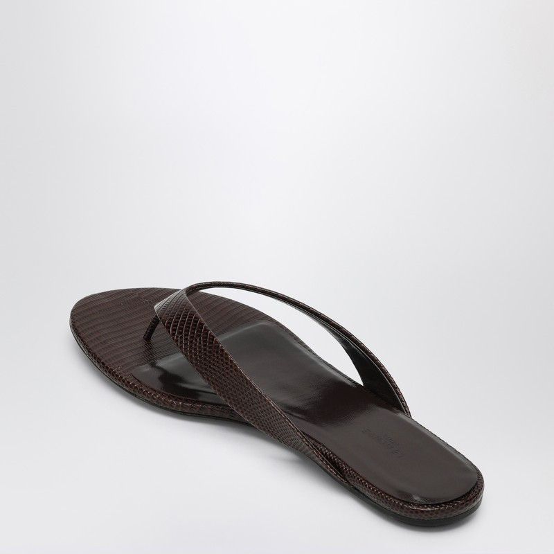 Le Monde Beryl Le Monde Béryl Brown Leather Flip-Flops Size US 10 / IT 40 - 2 Thumbnail