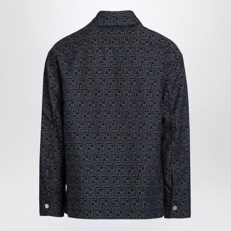 Fendi Fendi Indigo Blue Jacket With Ff Jacquard Size US L / EU 52-54 / 3 - 2 Thumbnail