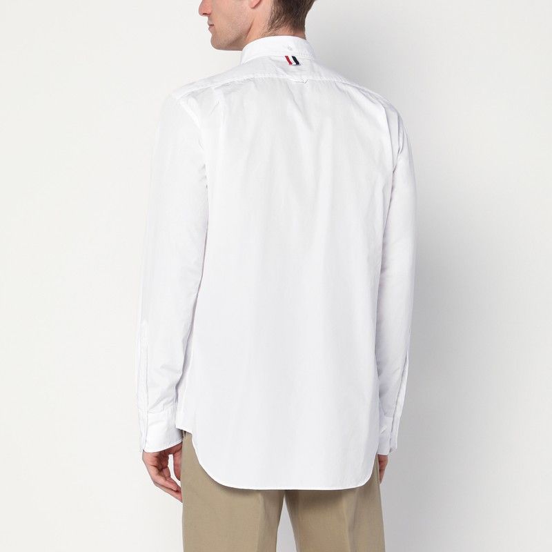 Thom Browne Thom Browne White Button-Down Cotton Shirt Size US L / EU 52-54 / 3 - 2 Thumbnail
