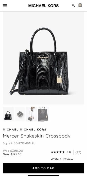 Michael kors mercer online snakeskin