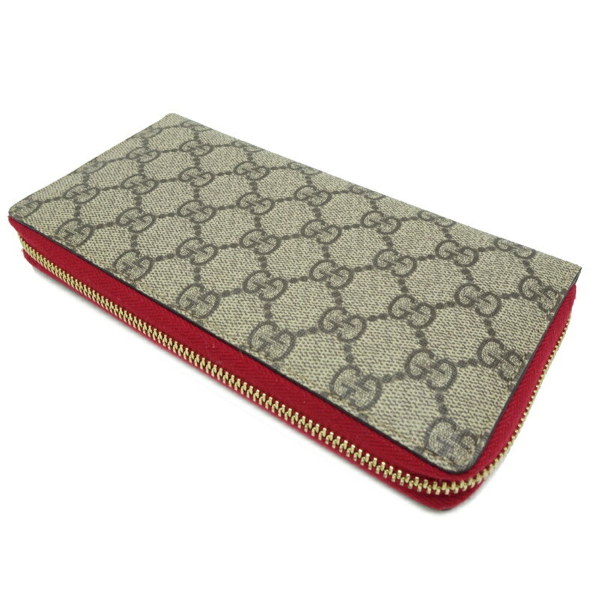 Gucci Gucci Snake Round Wallet Holiday Collection Women's and Men's Long 456863 GG Supreme Khaki (Green) Size ONE SIZE - 4 Thumbnail