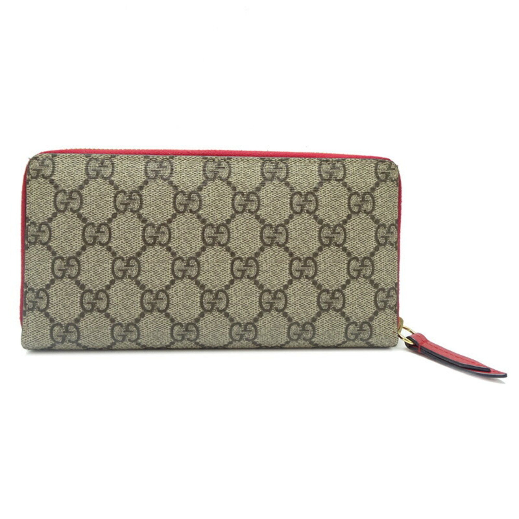 Gucci Gucci Snake Round Wallet Holiday Collection Women's and Men's Long 456863 GG Supreme Khaki (Green) Size ONE SIZE - 2 Thumbnail