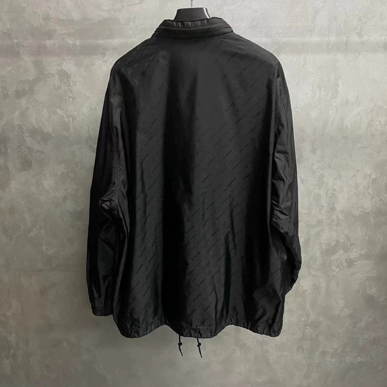 Balenciaga Balenciaga Black Logo Rain Jacket Size US XS / EU 42 / 0 - 2 Thumbnail