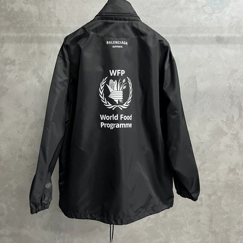 Balenciaga Balenciaga Black Windbreaker Jacket with Logo Size US M / EU 48-50 / 2 - 5 Thumbnail