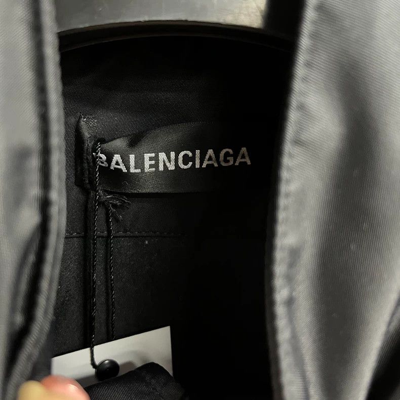 Balenciaga Balenciaga Black Windbreaker Jacket with Logo Size US M / EU 48-50 / 2 - 2 Thumbnail