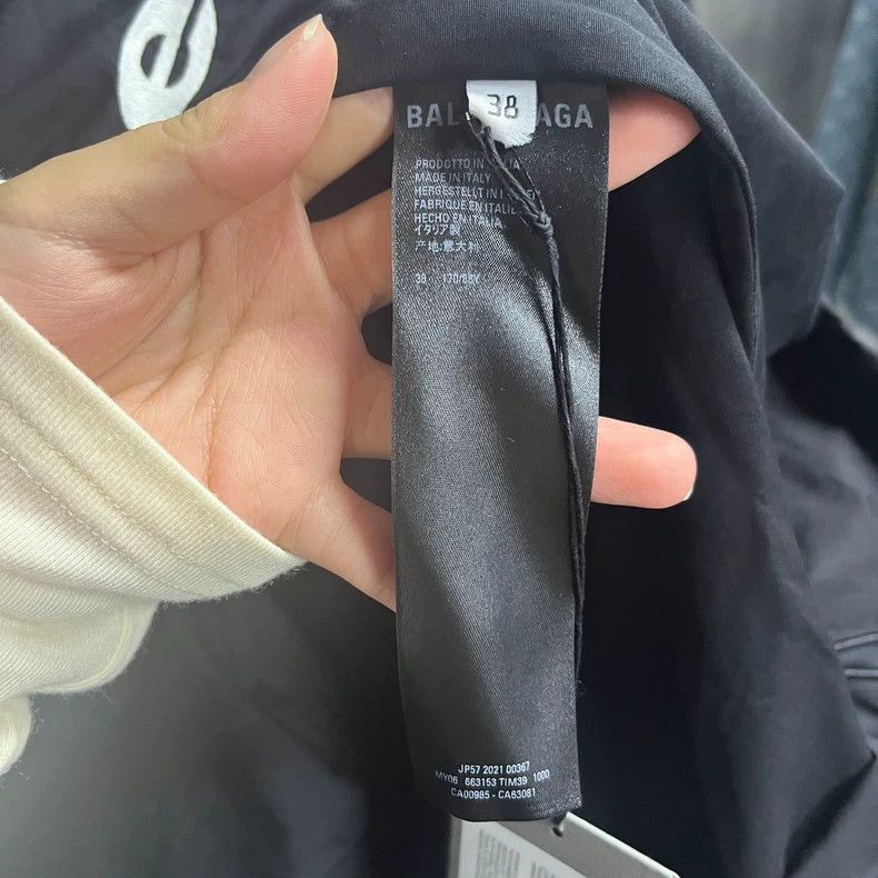 Balenciaga Black Balenciaga Logo Windbreaker Jacket Size US M / EU 48-50 / 2 - 8 Thumbnail