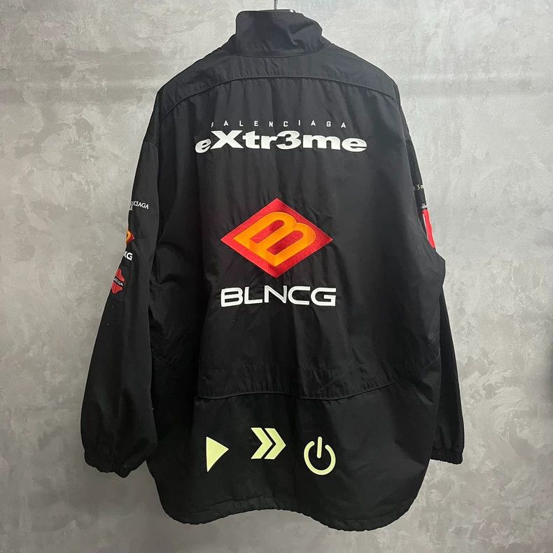 Balenciaga Black Balenciaga Logo Windbreaker Jacket Size US M / EU 48-50 / 2 - 6 Thumbnail