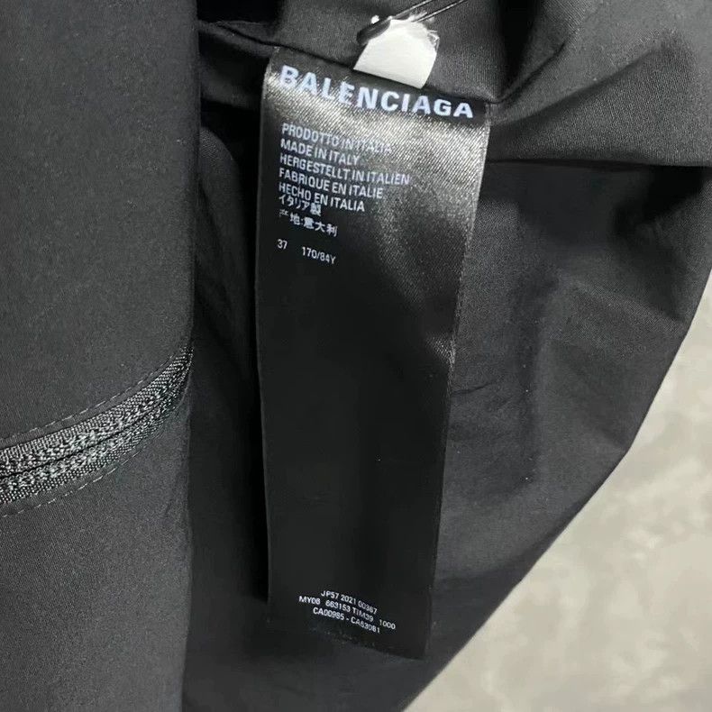 Balenciaga Balenciaga Black Logo Print Windbreaker Jacket Size US M / EU 48-50 / 2 - 6 Thumbnail